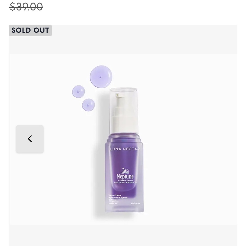 [SOLD] Neptune Hydrate & Blur Hyaluronic Acid Serum. Great for very dry skin!